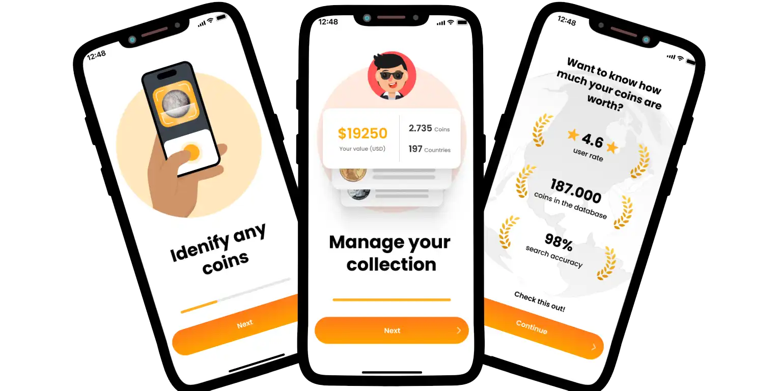 Coin ID Scanner features presentation.